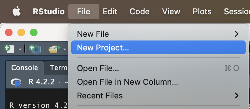 File -> New Project