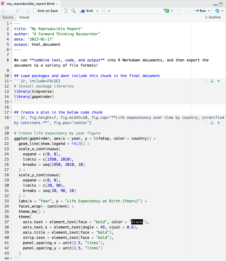 Intro To Rmarkdown