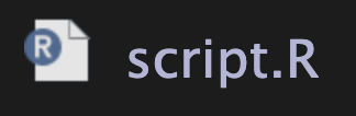 just a file called script.R